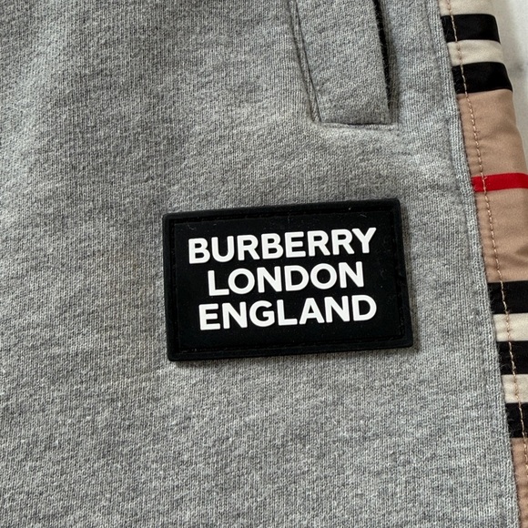 Burberry London Check Panel Cotton Jogging Joggers Pant Boys Size 12 - Picture 8 of 16